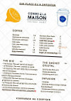 Comme à La Maison Coffee Shop menu