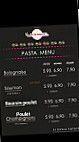 Pasta Minute menu