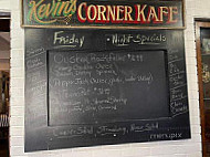 Kevin's Corner Kafe menu