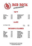 Red Rock menu