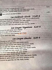 La Cabane Des Neiges menu