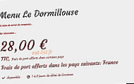 Le Dormillouse menu