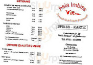 Asia-imbiss Van menu