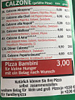 Pizzeria Napoli menu