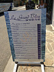 Le Grande Bleu menu