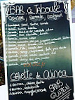 à Taboule menu