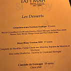 Diamant Noir menu