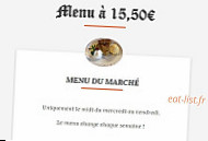 Auberge des Aqueducs menu