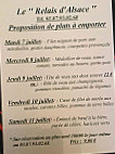 Au Relais D'alsace menu