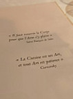 L'oratoire menu