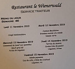 Le Wiener menu