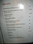 La Cuve d'Or menu