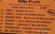 Las Margaritas menu