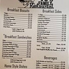 Tj's Family menu