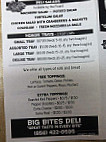 Big Bites Deli menu