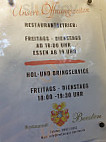 Restaurant Beesten menu