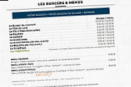 Les Burgers De Papa menu