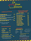 La Gran Victoria menu