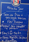 Le Pessaquai menu