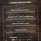 Restoran Lovački Dom Kiseljak menu