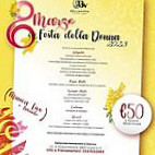 Bellavista Rooms menu