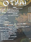 Ô Thaï menu