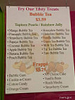 Tasty Time Frozen Yogurt Treats menu