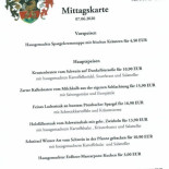 Siebler Landgasthof Hofmetzgerei Biergarten Piatti