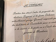 Auberge du Troulot menu