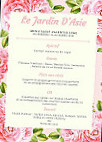 Jardin D'asie menu