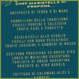 Maristella menu