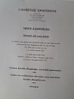 Auberge Savoyarde menu