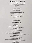 Essex Inn On The Adirondack Coast menu