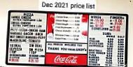 Andy's Pizza menu