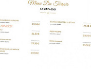 Lou La Bohême menu