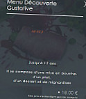 O Saveurs menu