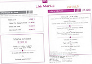 Les Terrasses du Lac menu