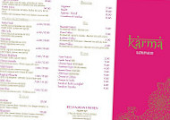 Karma Lounge menu