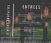 Blossoms menu