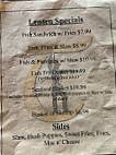 Tradesman Tavern menu