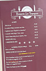 Les Voyageurs menu