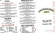 Guadalajara Grill menu