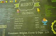 Ice Cream Shop menu