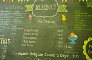 Ice Cream Shop menu