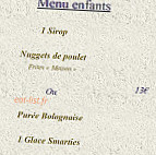 Le Korrigan menu