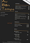 Au Bon Temps menu