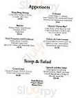 Oyster Bay Restaurant Bar menu