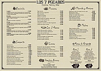 Los 7 Pecados menu