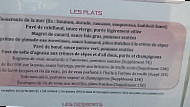 Au Vieux Pêcheur menu