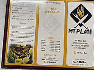 Mt Plate Deli menu